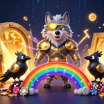 Cổng game bài đổi thưởng Sunwin features rich 3D casino elements with Norse characters and treasure motifs